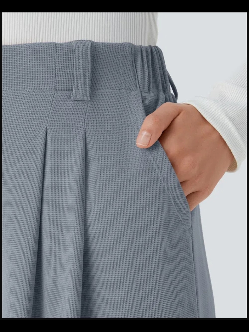 NWT XL Tall HALARA Wide-Leg High-Waist Pleated Trousers - Gray - Picture 2 of 6